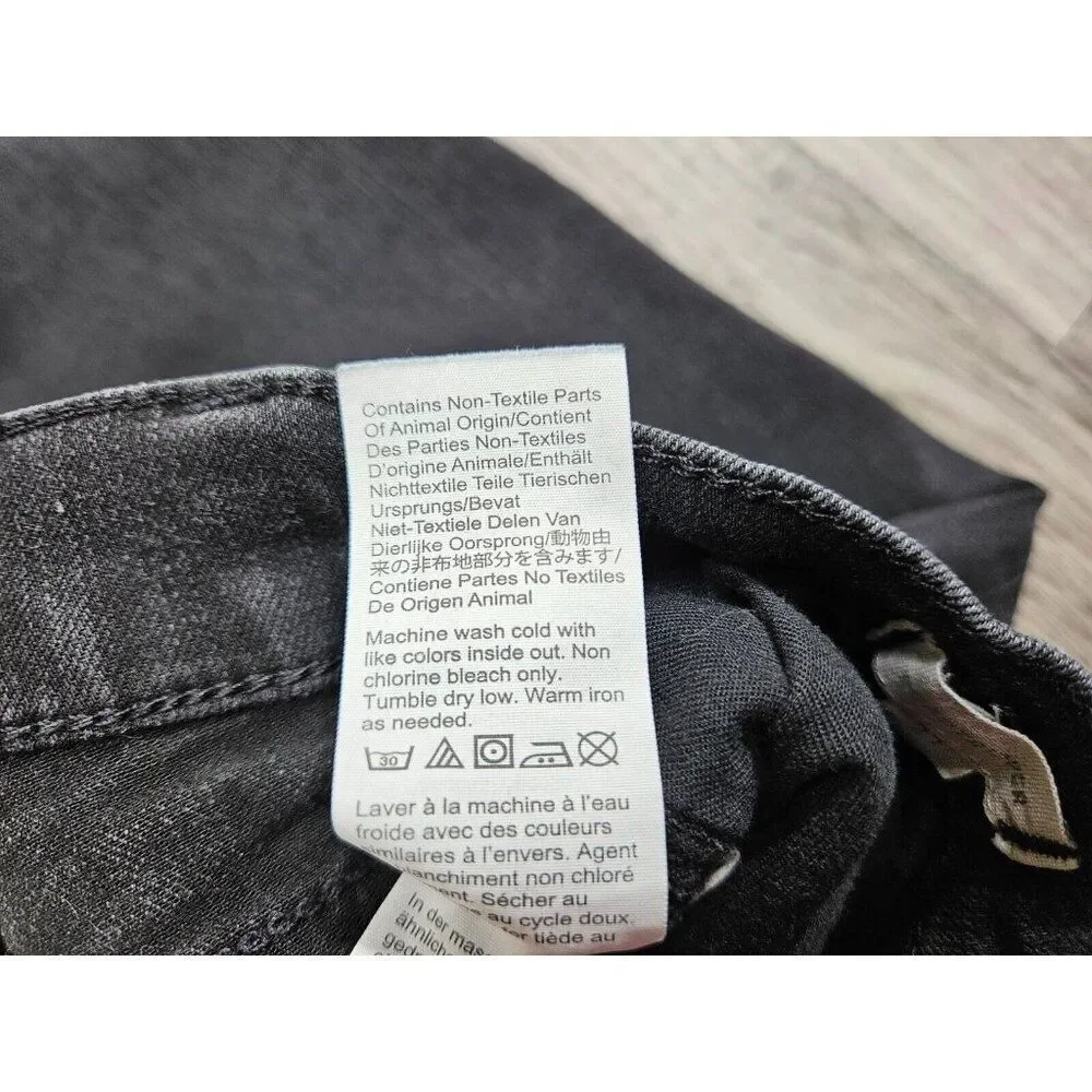 Madewell‎ Womens Size 27 Road Tripper Black Grey Skinny Denim Jeans